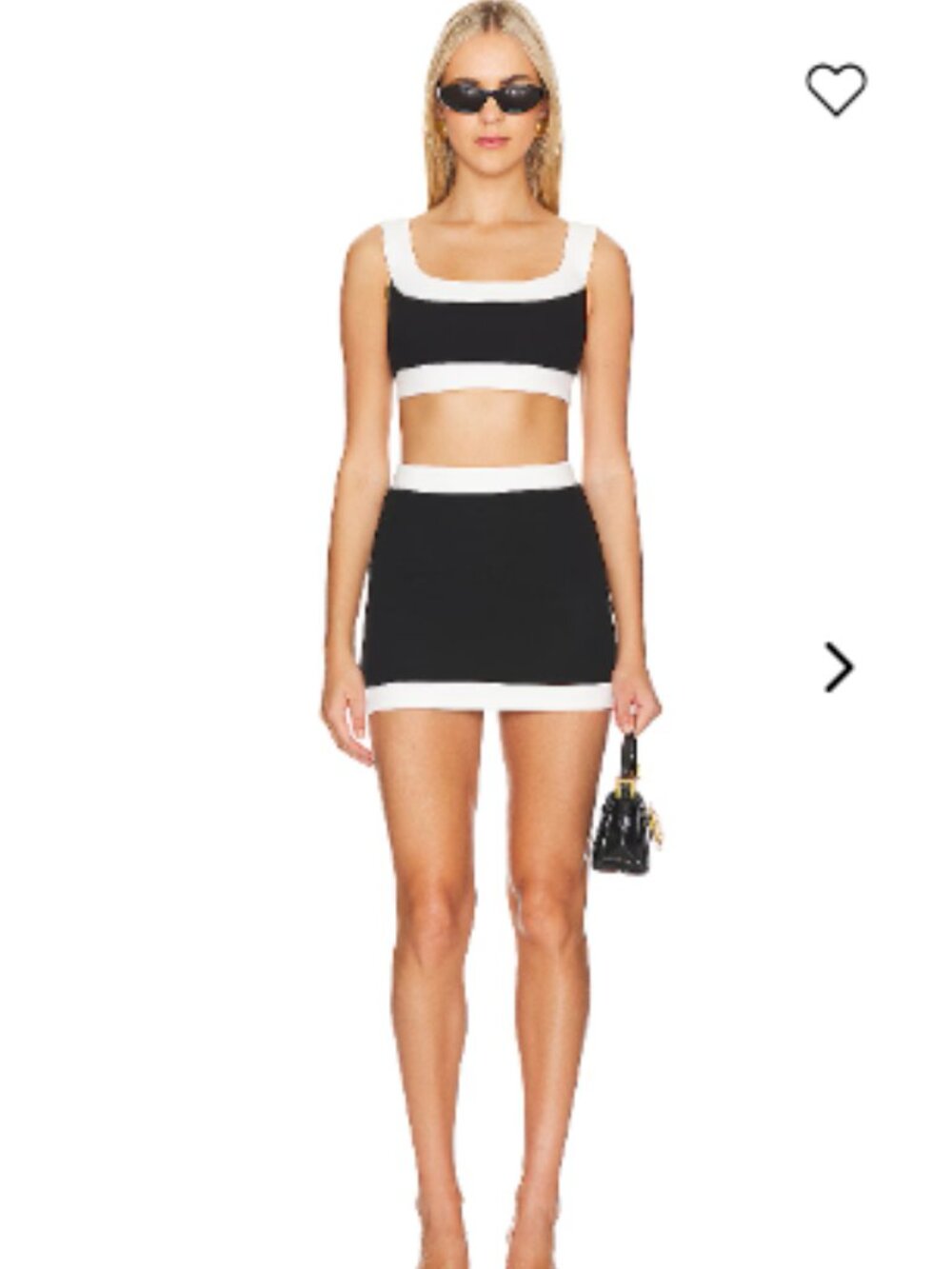More to Come Jeyne Skirt Set Black White Size Medium NWT Revolve
